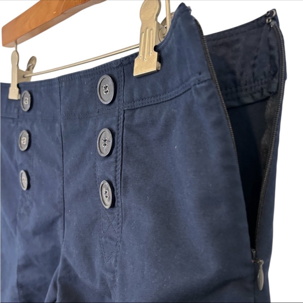 The Limited Women’s Dark Blue High Waisted Sailor Shorts with Button Accents - Picture 4 of 7